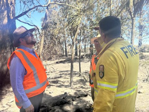 Waimakariri Mayor Dan Gordon visits Loburn Fireground. 